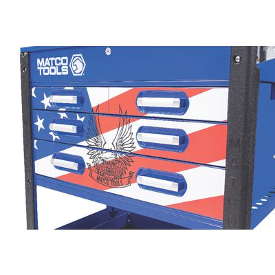 34.5" 4-DRAWER MSC4 AMERICAN EAGLE ROLLING TOOL CART | Matco Tools